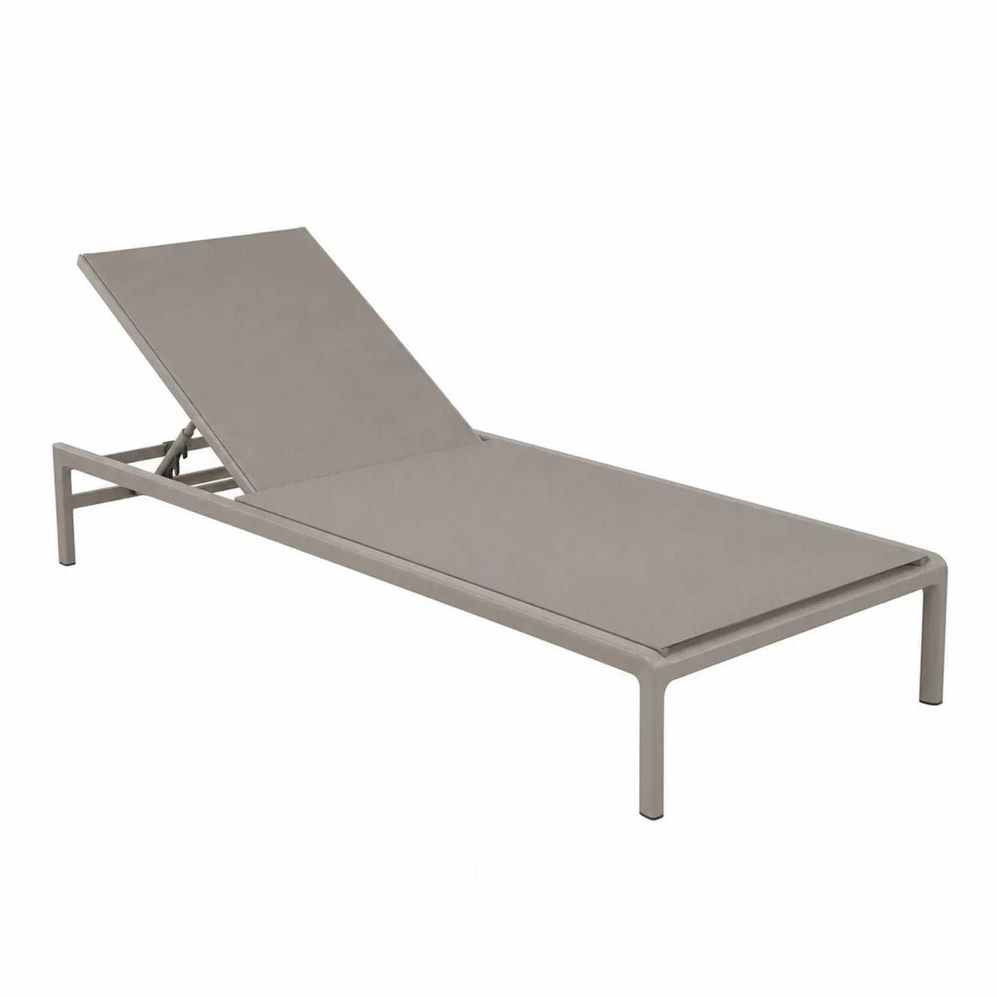 Tumbona de aluminio ajustable color Gris 200x70x35 cm