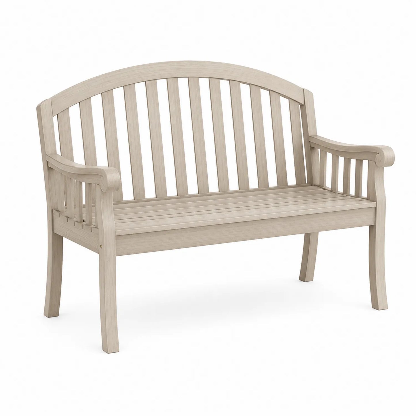 Banco de madera para exterior color Beige 120x58x90 cm