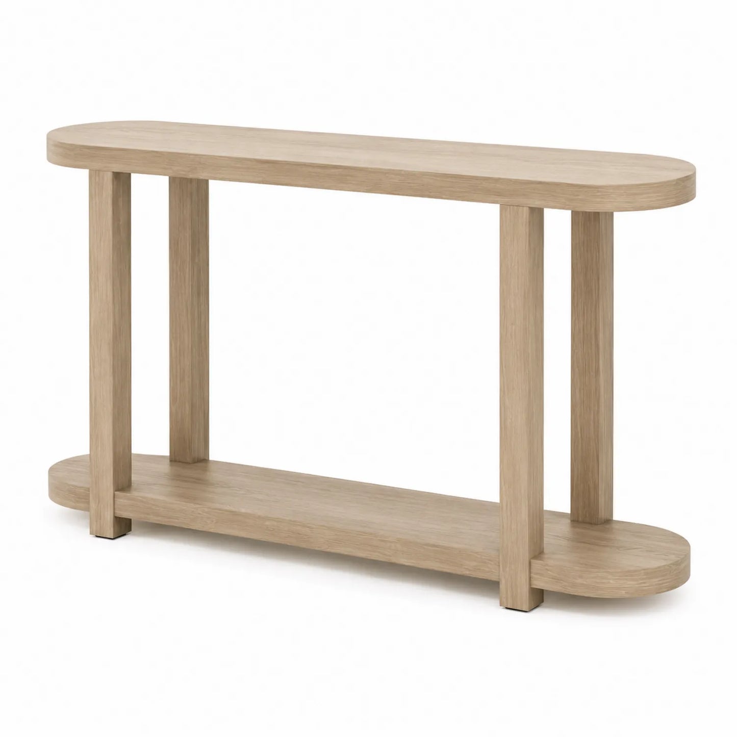 Mesa consola de madera de roble 120x30x80 cm
