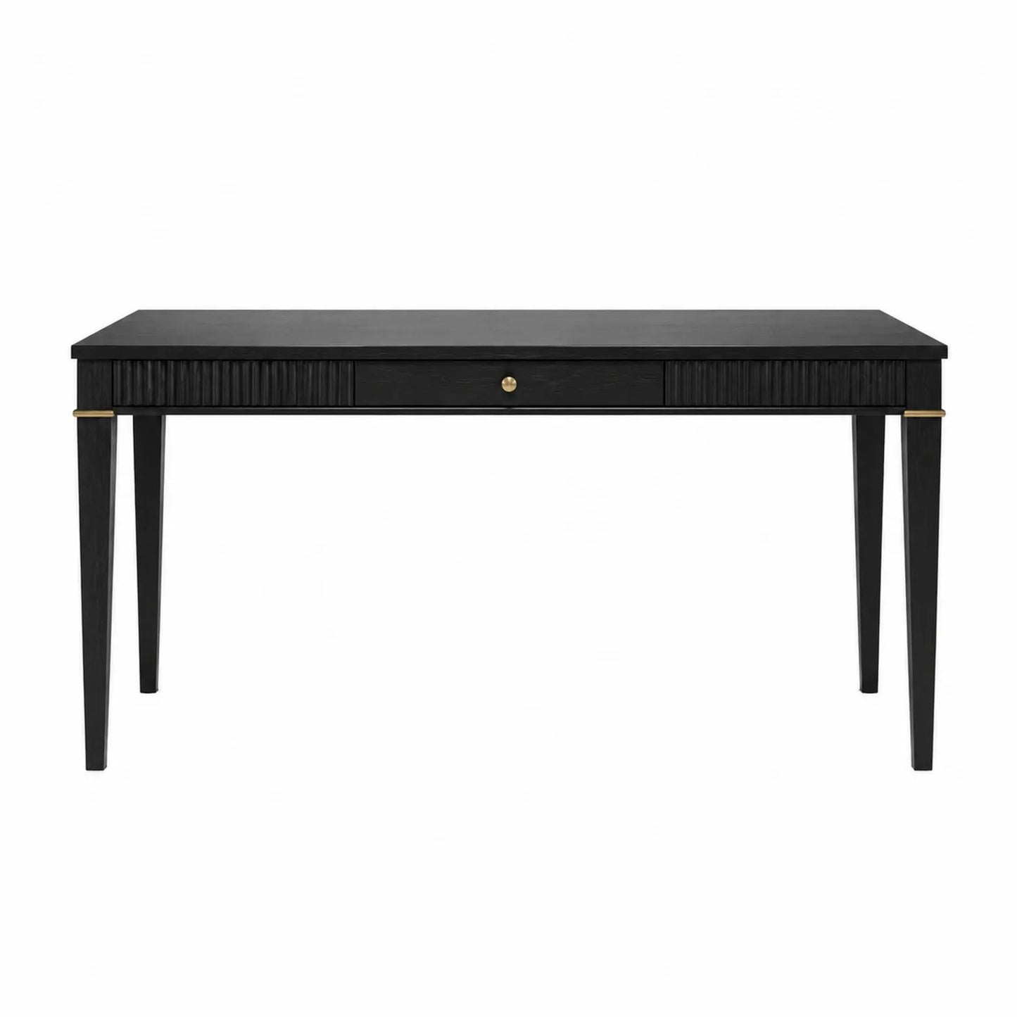 Escritorio de Madera Negra con Cajón 120x60x75 cm