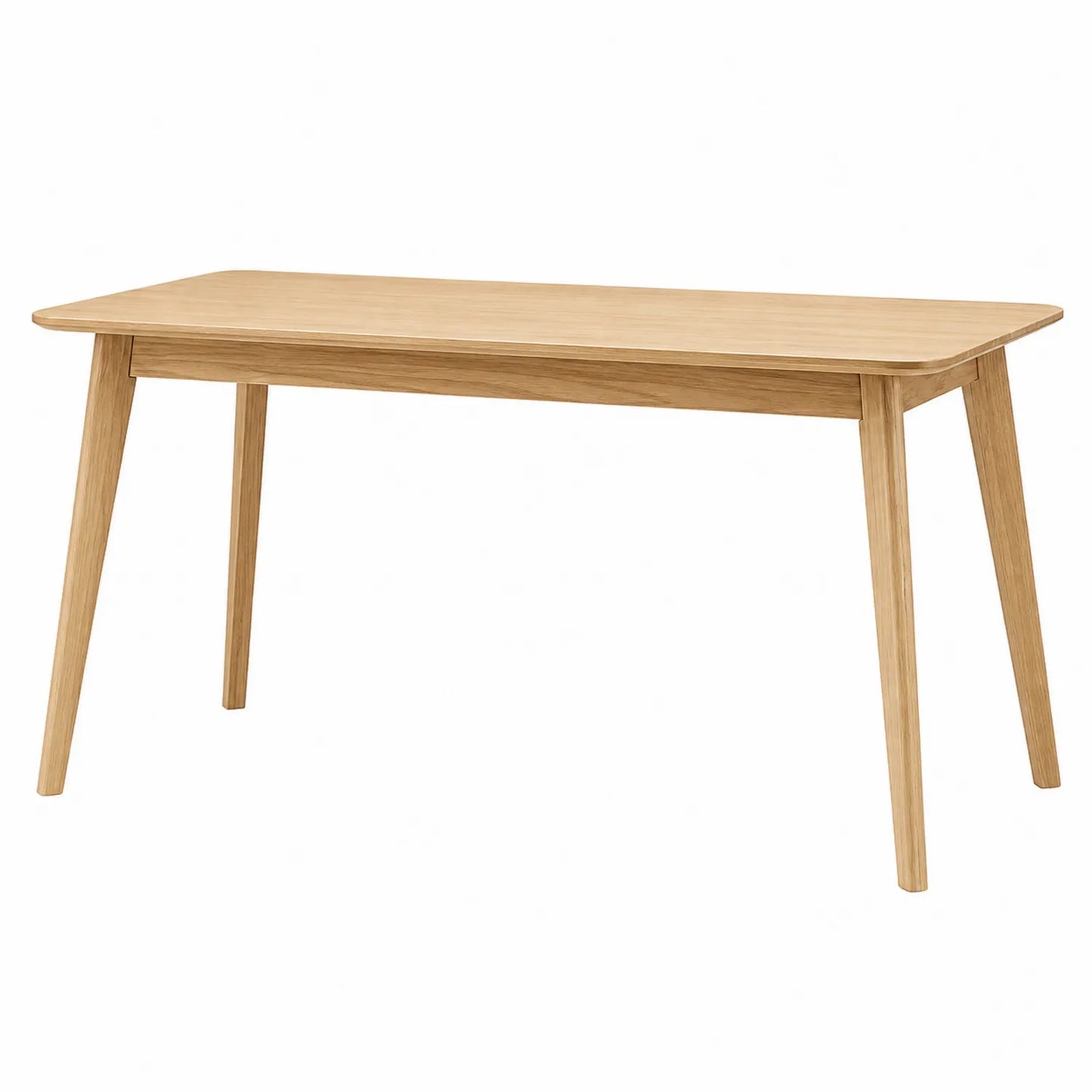 Mesa de comedor de madera de roble 140x80 cm