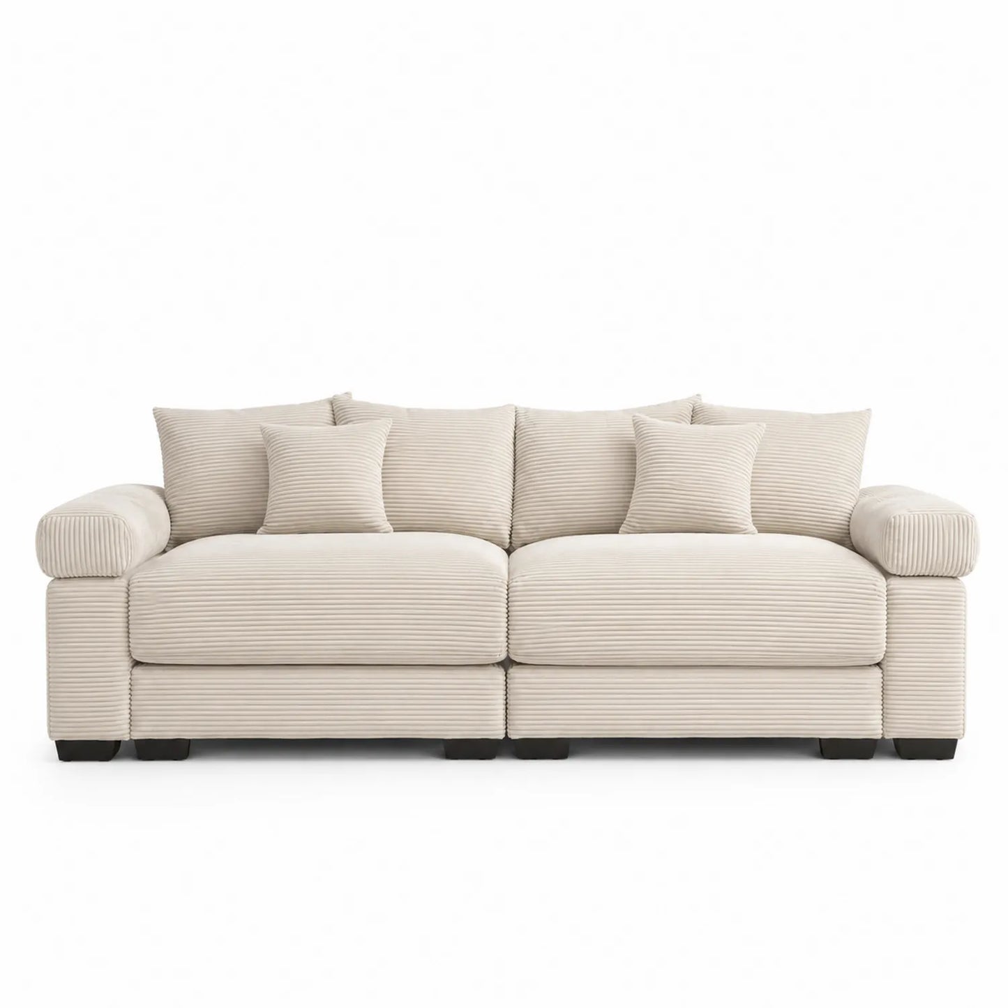 Sofá de 3 plazas de pana beige