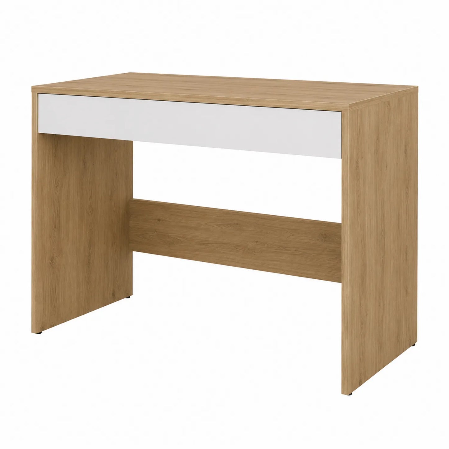 Escritorio de Madera Aglomerada con Melamina Roble y Blanco 100x50x75 cm