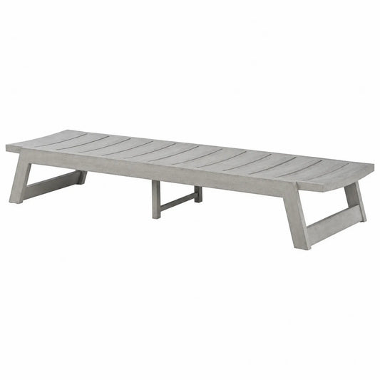 Tumbona de cemento gris para exteriores 200x70x30 cm