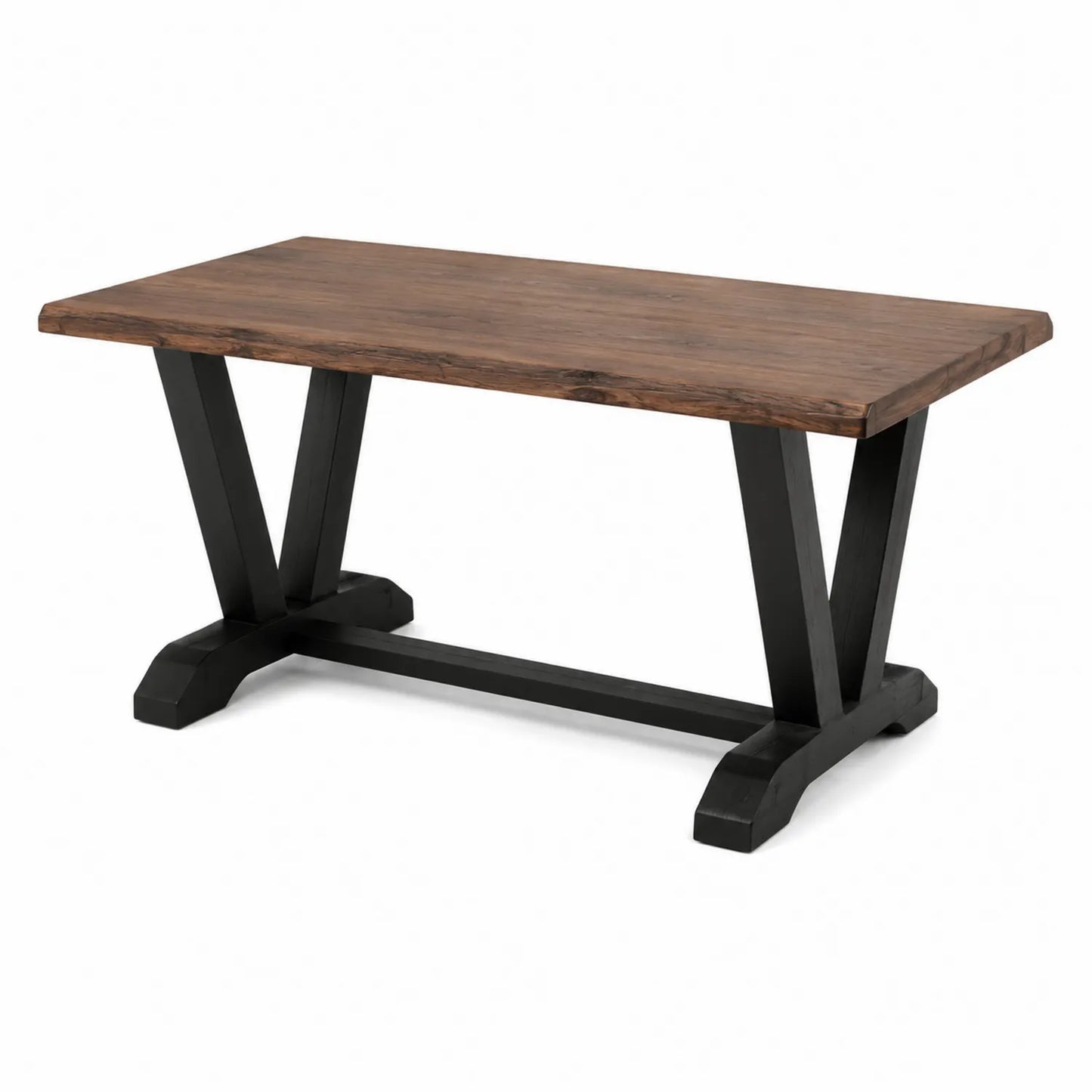 Mesa de comedor de madera y metal 180x90x75 cm