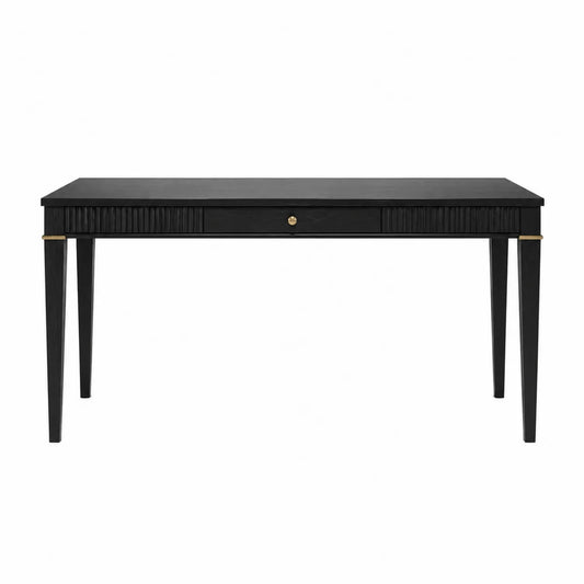 Escritorio de Madera Negra con Cajón 120x60x75 cm