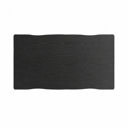 Mesa de comedor de madera negra 180x90 cm