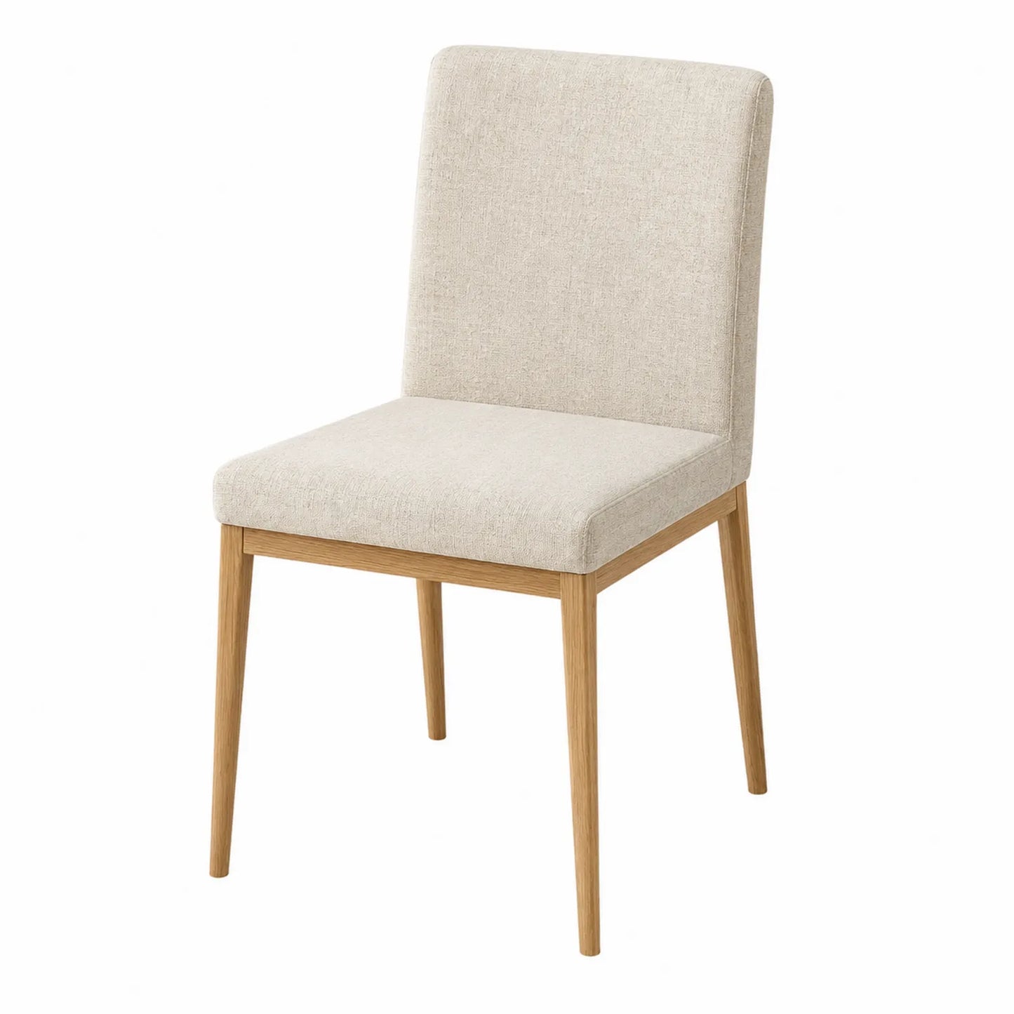 Silla de comedor con tela de poliéster y patas de roble 82x45x53 cm